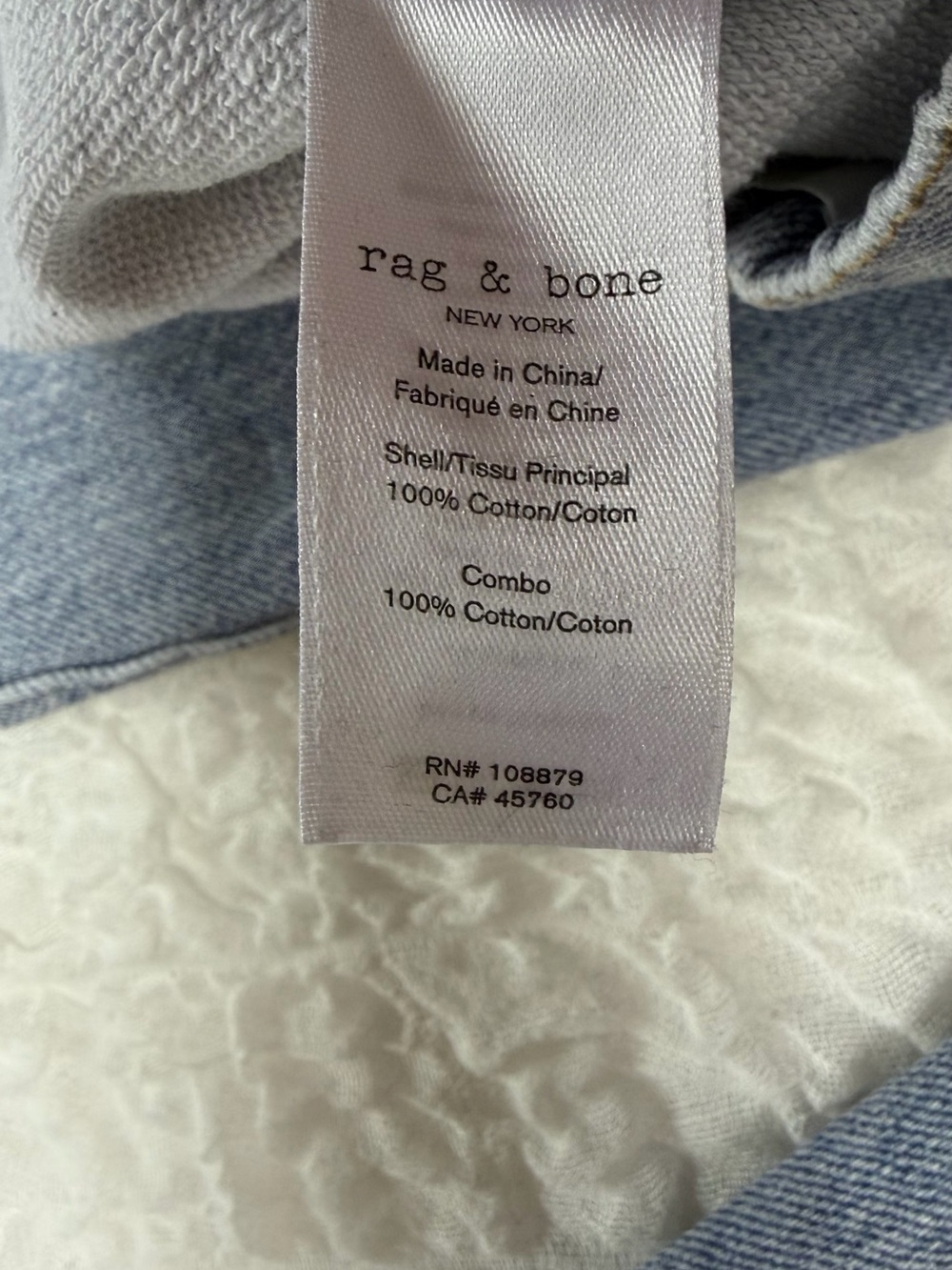 rag & bone denim sweatpants Light Blue Wide Leg - Picture 6 of 15